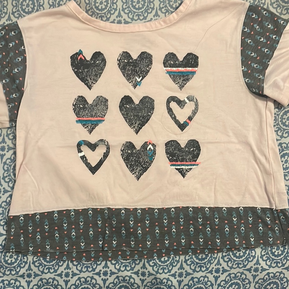 Pink heart t shirt